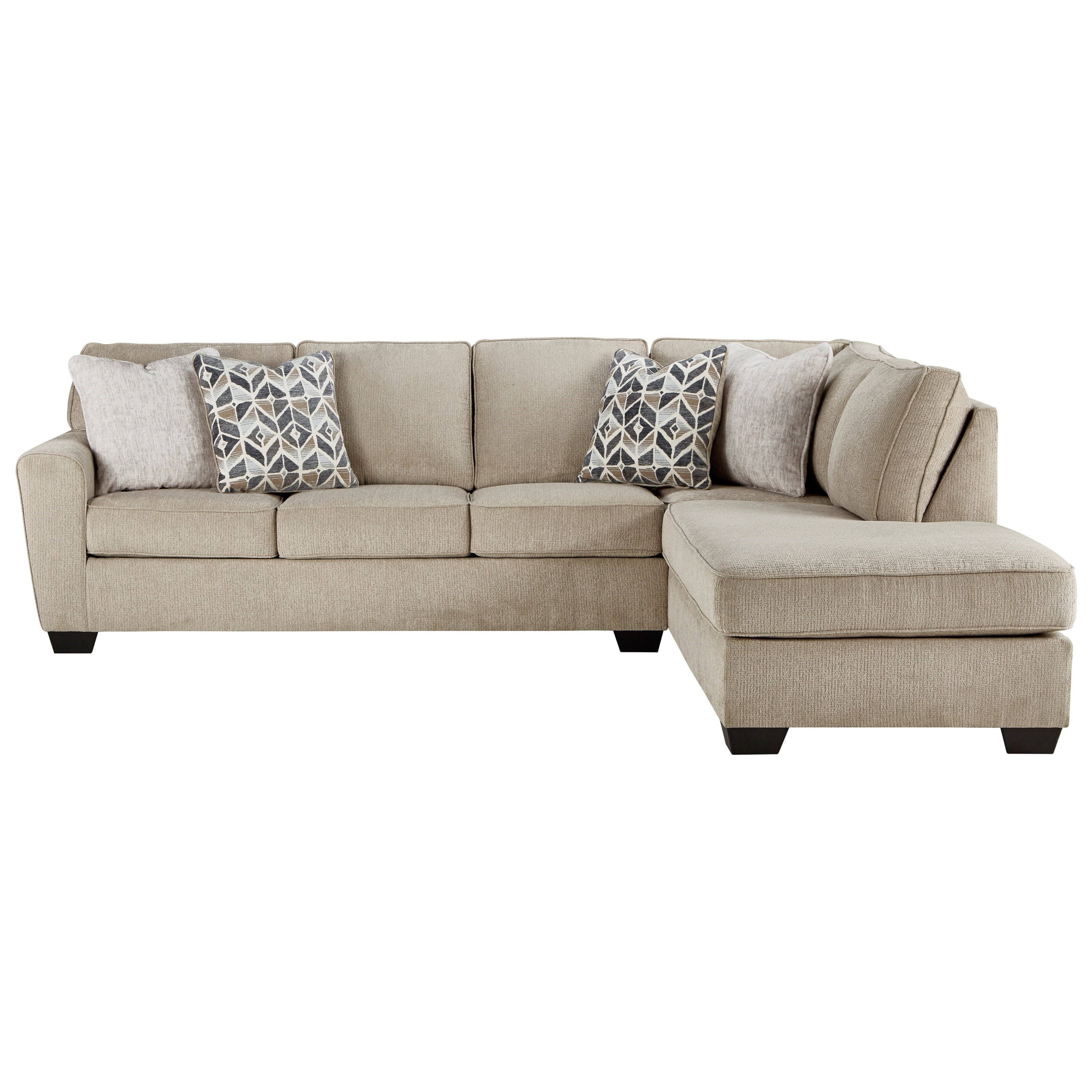 Signature Design by Ashley Decelle Contemporary 2Piece Sectional with Right Chaise Furniture